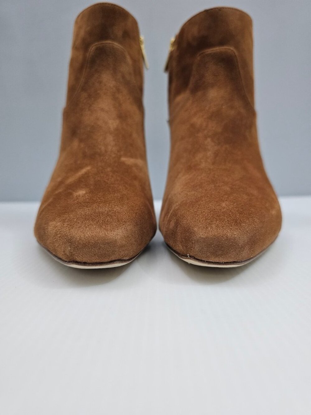 Veronica Beard Kelby Ankle Bootie Womens 7.5 Brown Suede Slim Heel Pointed Toe - Picture 7 of 15